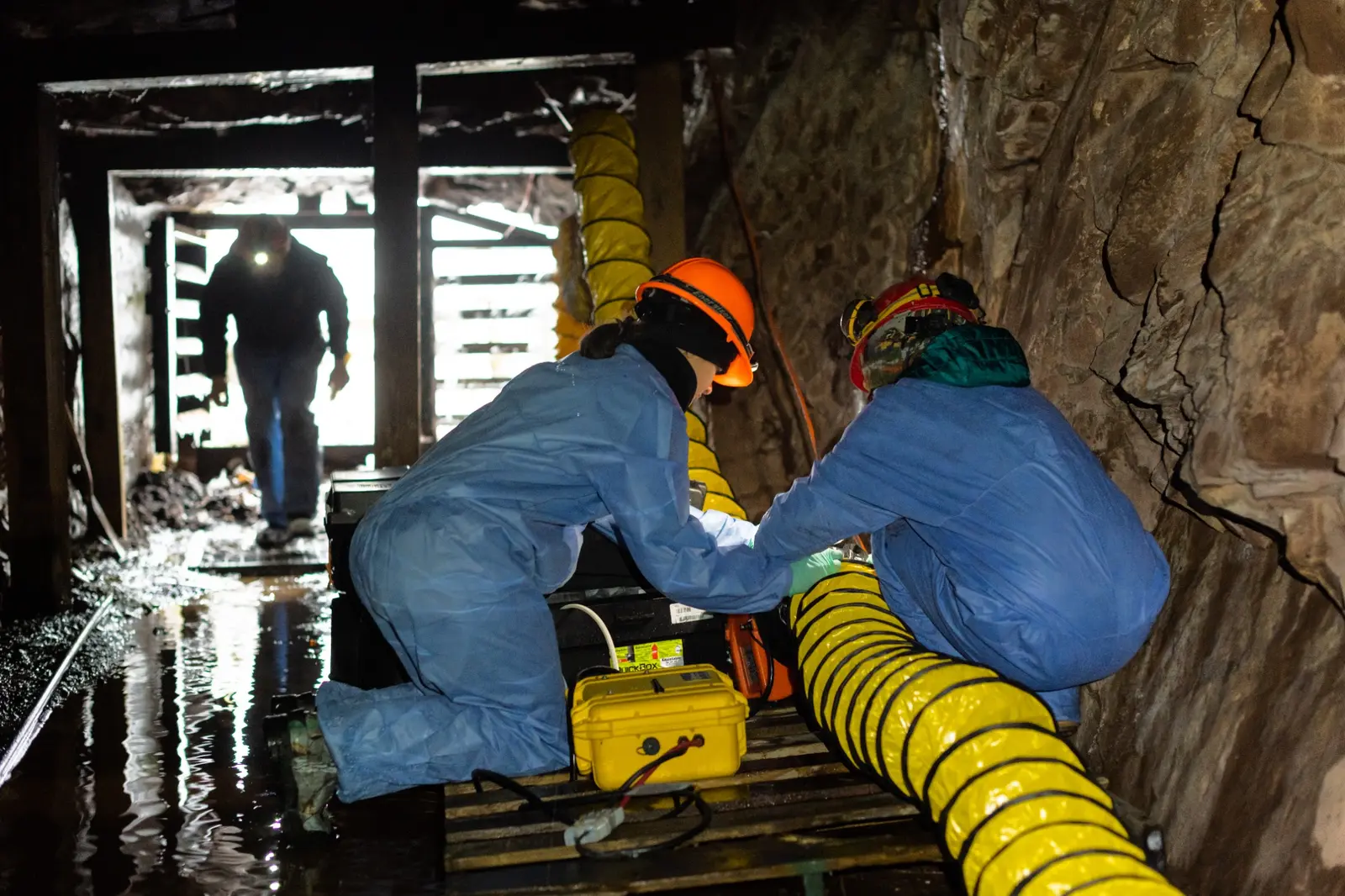 Mine engineering work supporting hibernacula climate management